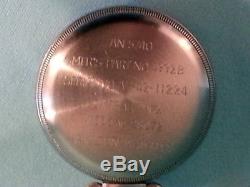 Hamilton 4992B Military 24 Hr Dial Pocket Watch-1941 WW2 Era-Pristine Condition
