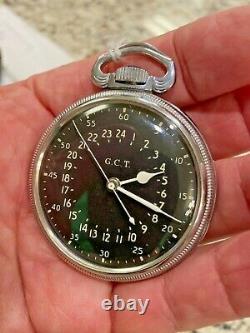 Hamilton 4992B Military GCT 24 Hr 22 Jewel Pocket Watch
