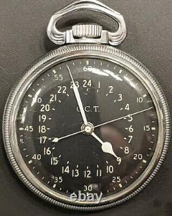 Hamilton 4992B Military Pocket Watch Manual Winding 22Jewels 51mm 1940's