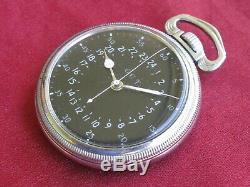 Hamilton 4992B Vintage 22-jewel 16-size Military Issue 24-Hour Pocket Watch