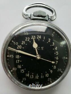 Hamilton 4992B WWII Military Pocket Watch 22 Jewels Running