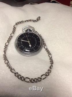 Hamilton 4992b 24 Hour Military Pocket Watch In Great Working Condition Rare