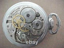 Hamilton 4992b Military World War II 24 hr. GCT Sweep Second Pocket Watch