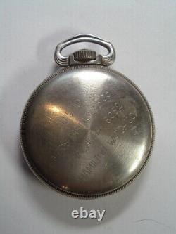 Hamilton. 800 Silver Case 4992B 22-Jewel Pocket Watch pw-61