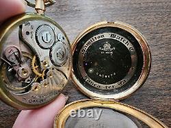 Hamilton 910 pocket watch, freshly serviced, keeping dead on time