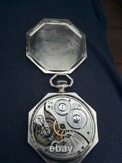Hamilton 910 pocket watch scepter gold filled octagon case 12 size ticking