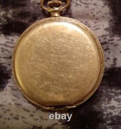 Hamilton 912 pocket watch/ 17 Jewels/ 15in gold chain
