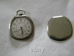 Hamilton 912 rare shape pocket watch with second hand gold filled case white #2