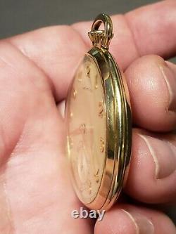 Hamilton 921 10s 21j 5 Adj. Pocket Watch in Orig. Solid 14K Gold Case