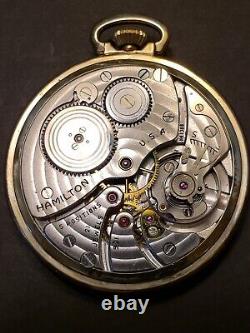 Hamilton 921 10s 21j 5 Adj. Pocket Watch in Orig. Solid 14K Gold Case