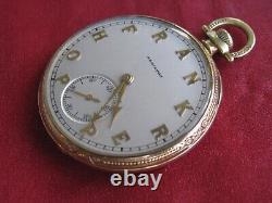 Hamilton 922 12s 23j 14K Solid Yellow Gold Pocket Watch, Original Box & Paper