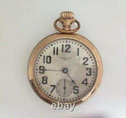 Hamilton 924 18s 17j Marked Grade Pocket Watch Movement and Case not working