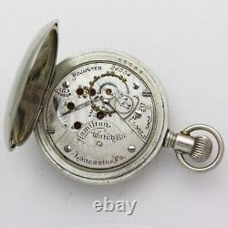 Hamilton 934 Model 1 Open Face 18 Size 55mm Silveroid Pocket Watch ca. 1897