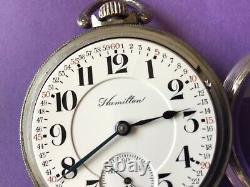 Hamilton 940, Railroad pocket watch. 18s, good running, great Montgomery dial