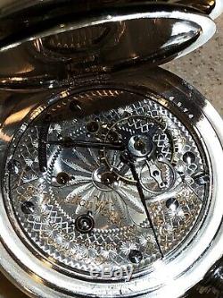 Hamilton 944 18s 19j RR Pocket watch 5 Oz. Coin Silver case Xtra-Fine condition