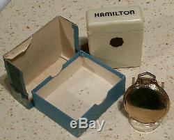 Hamilton 950B 23 jewel pocket watch with associated boxes