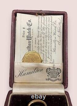 Hamilton 954 Grade 17 Jewels Pocket-Watch With Case And Papers