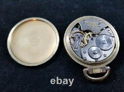 Hamilton 971 23j 10K Gold Rolled Plate Railroad Engraved Pocketwatch Runs