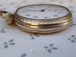 Hamilton 974 16s Pocket Watch 17j Adjusted Keystone 10k Rolled Gold Plate Case