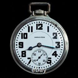Hamilton 992 16S 21J Railroad Grade Pocket Watch 14K GF, Running Condition CLEAN