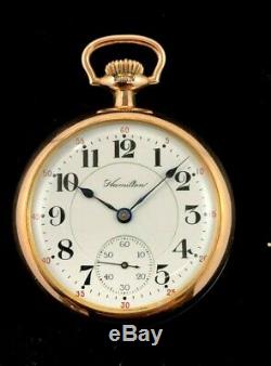 Hamilton 992 16s 21J Railroad Pocket watch Rose Gold Filled Near Mint Condition