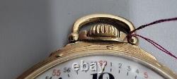 Hamilton 992 21j 16s Railroad Pocket Watch 10k Gold Filled Case, Runs