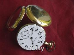 Hamilton 992 21j 16s Railroad Pocket Watch, Yellow Gold Filled Swing Out Case