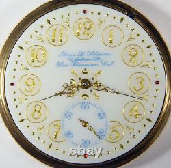 Hamilton 992 21j 16s Rare Anna Silveira Fancy Dial Private Label Pocket Watch