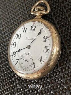 Hamilton 992 Pocket Watch Railroad Grade Sz 16 21J 10kgf Case 1912 Runs