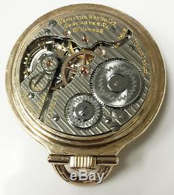 Hamilton 992 Railroad Vintage Wind Up Open Face Pocket Watch 10K GF 21 Jewels