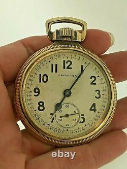 Hamilton 992B 10k gold filled pocket watch