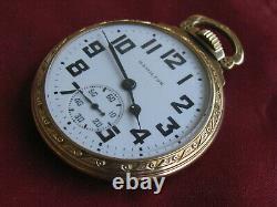 Hamilton 992B 21-jewel 16-size Railroad Pocket Watch, Model 11 Gold Filled Case