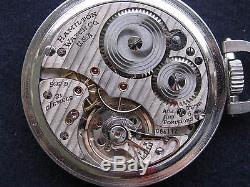 Hamilton 992B 21-jewel 16-size Railroad Pocket Watch, Stainless Steel Case