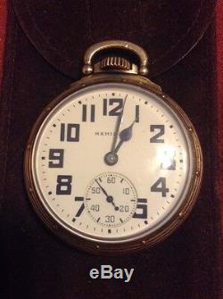 Hamilton 992B 21 jewel Railroad grade 16 size 1946-1947 10k gf pocket watch