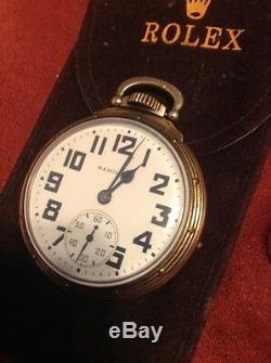 Hamilton 992B 21 jewel Railroad grade 16 size 1946-1947 10k gf pocket watch