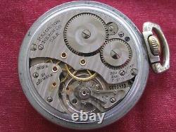 Hamilton 992B 21j 16s Railroad Pocket Watch, Model 14 Nickel Chrome Case