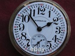 Hamilton 992B 21j 16s Railroad Pocket Watch, YGF Mainliner Case, Montgomery Dial