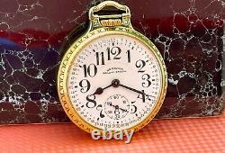 Hamilton 992B RR Pocket Watch Monty Dial 16s 21j BOC 10K GF Case SERVICED! C1943