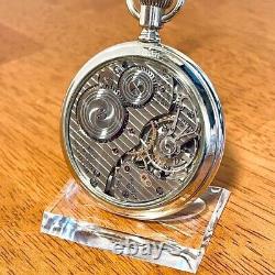 Hamilton 992B Salesman Case Vintage Pocket Watch Mechanical SS 21J Open Face