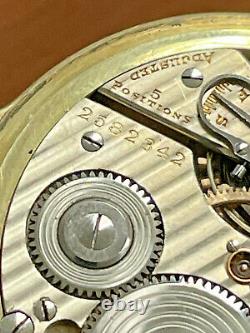 Hamilton 992E Railroad Pocket-Watch 14K GoldFilled 1930 16s-21J Montgomery Dial