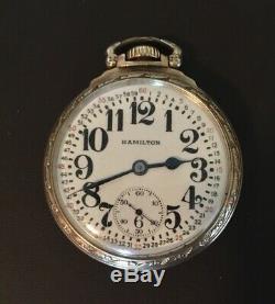 Hamilton 992b Railroad Pocket Watch 10k Gold Filled Runs Great