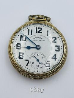 Hamilton Antique 10k Gold Filled 992B Railway Special 21J Pocket Watch