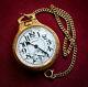 Hamilton Broadway Limited Pocket Watch With Exhibition Back And Chain