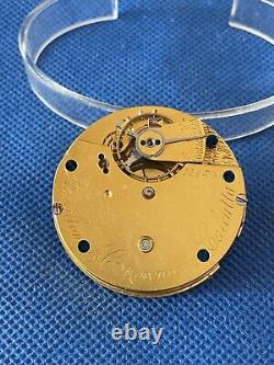 Hamilton & Co London & Calcutta Pocket Watch Movement & dial 24 hour (1/16288)