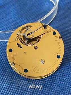 Hamilton & Co London & Calcutta Pocket Watch Movement & dial 24 hour (1/16288)