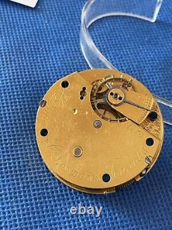 Hamilton & Co London & Calcutta Pocket Watch Movement & dial 24 hour (1/16288)