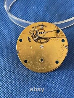 Hamilton & Co London & Calcutta Pocket Watch Movement & dial 24 hour (1/16288)