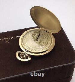 Hamilton Dupont 9274 Swiss Pocket Watch 17Jewel 14K EP -Original Box / Paperwork