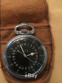 Hamilton G. T. C. 4992B Navigational Military Pocket Watch SZ 16 22J NEEDS WORK