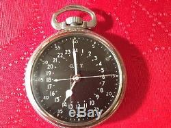 Hamilton GCT 22j WWII 4992B Military Army Navigation Pocket Watch